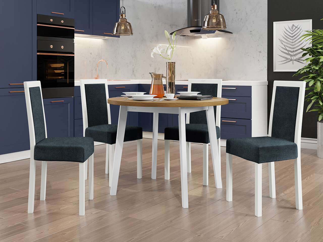 Trpezarijski set Victorville 306 (Belo)