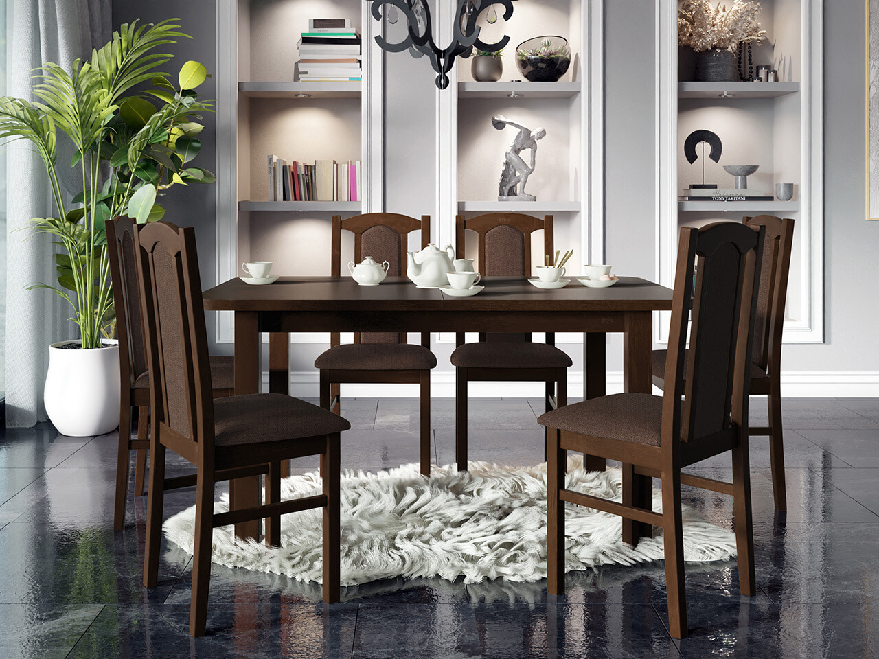 Trpezarijski set Victorville 312 (Orah)