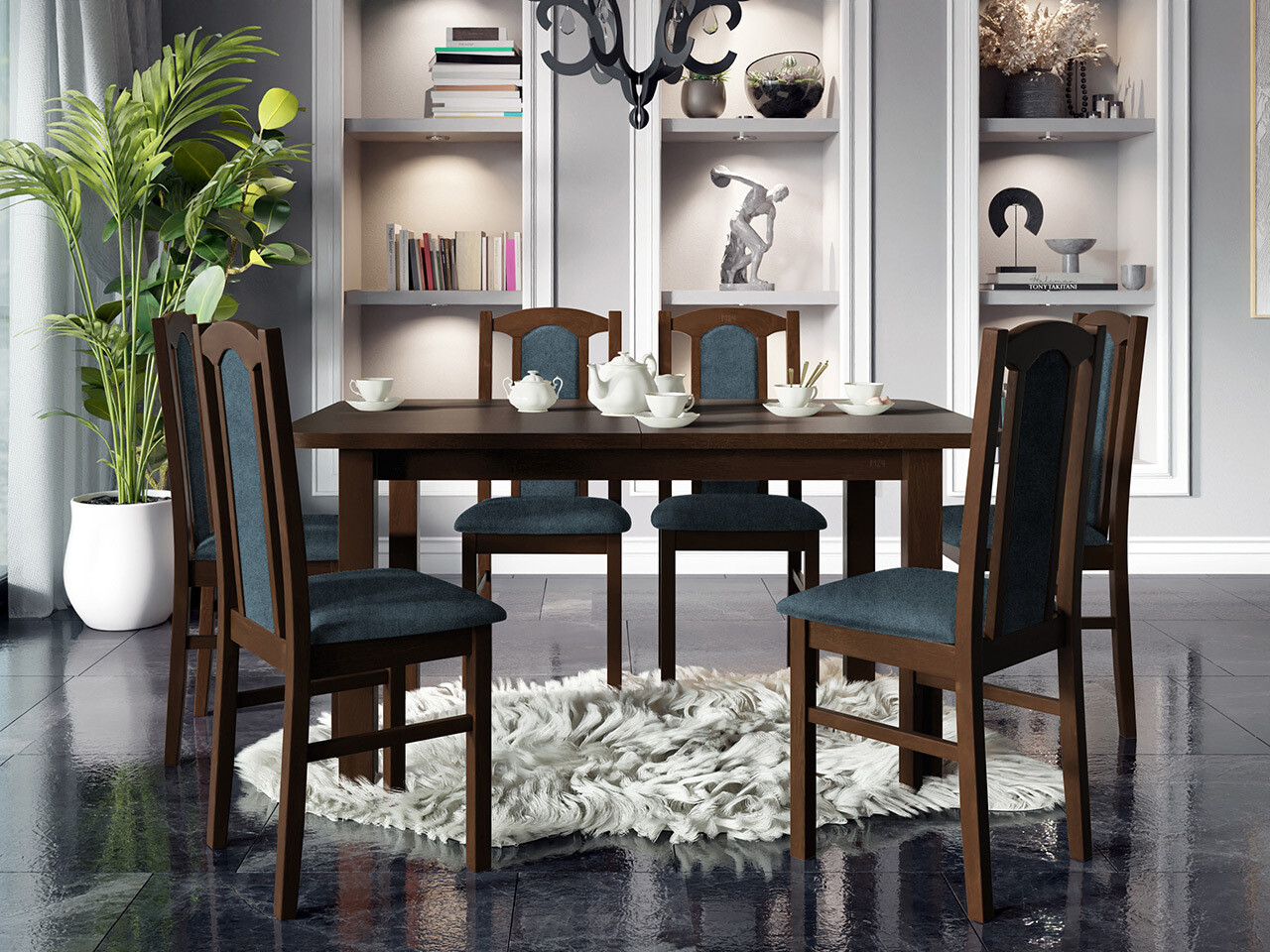 Trpezarijski set Victorville 312 (Orah)