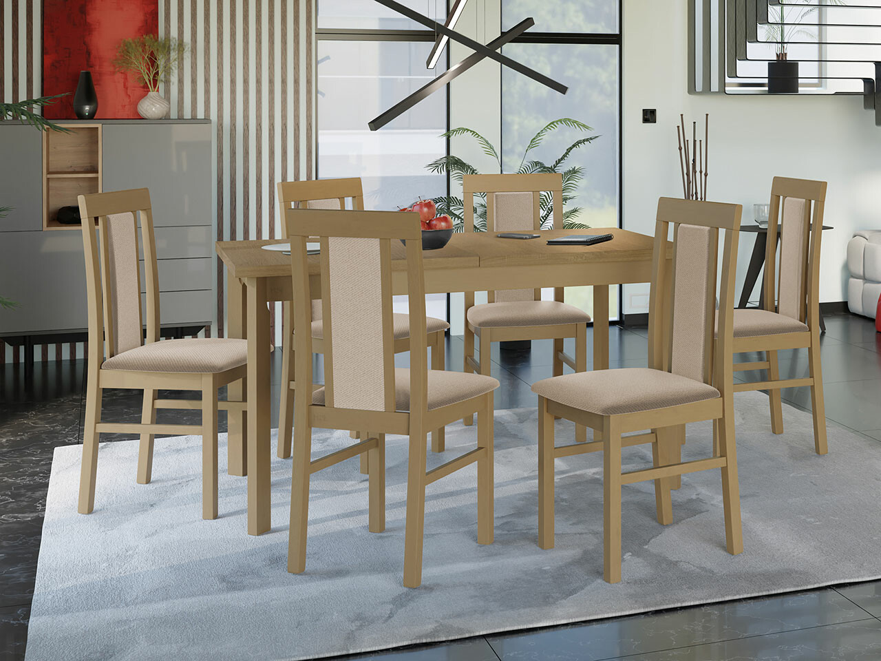 Trpezarijski set Victorville 315 (Sonoma hrast)