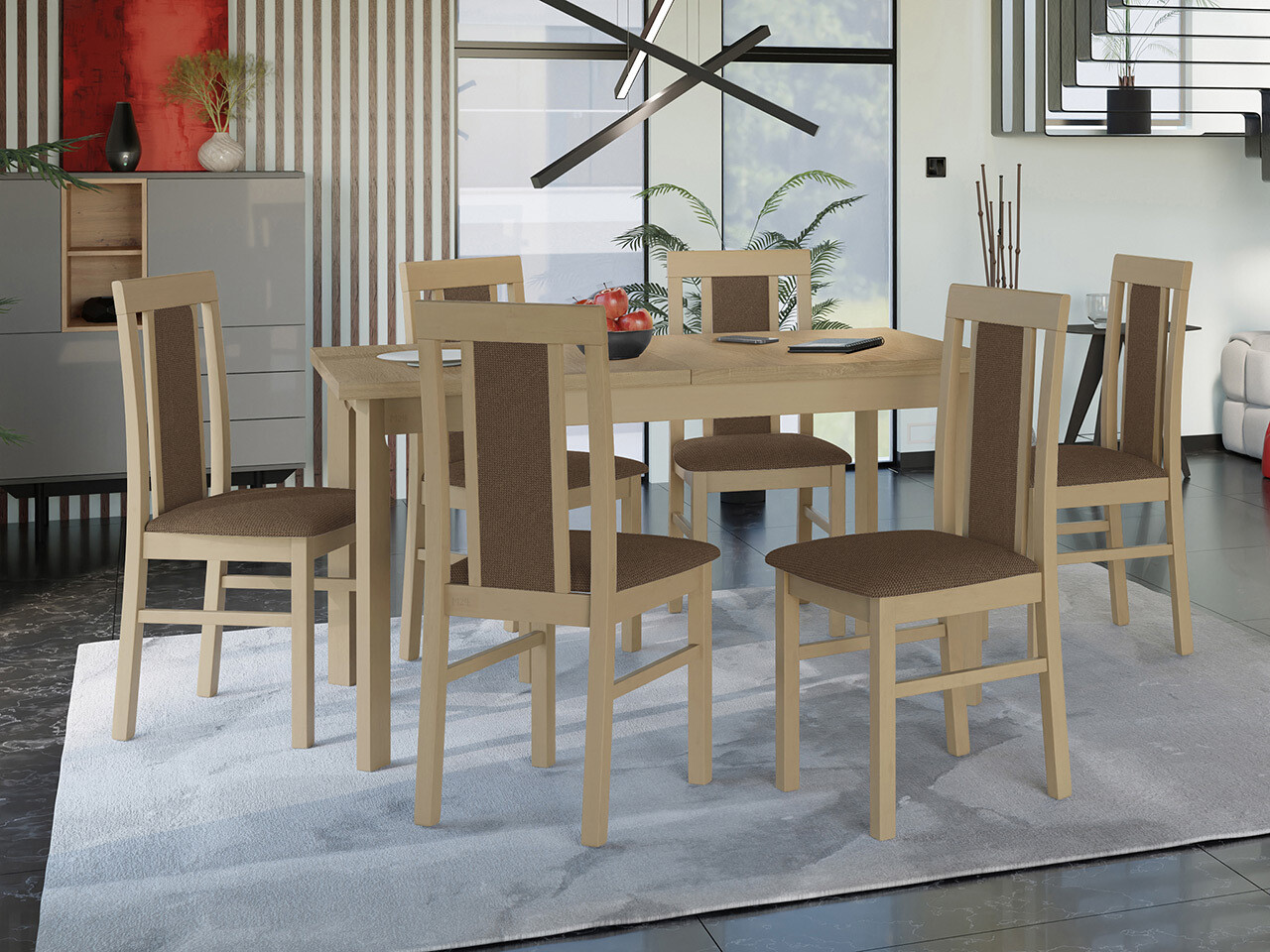 Trpezarijski set Victorville 315 (Sonoma hrast)