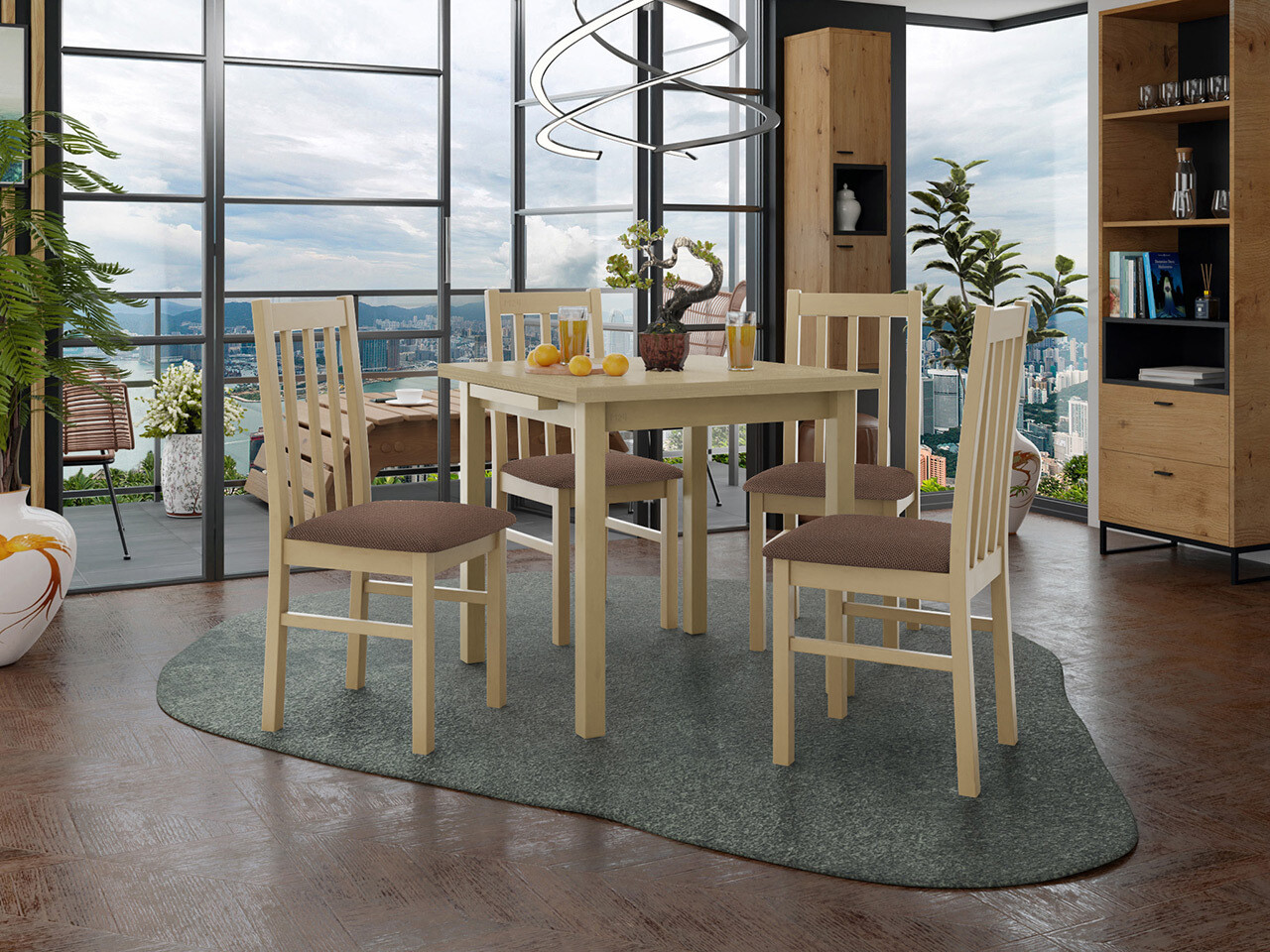 Trpezarijski set Victorville 319 (Sonoma hrast)