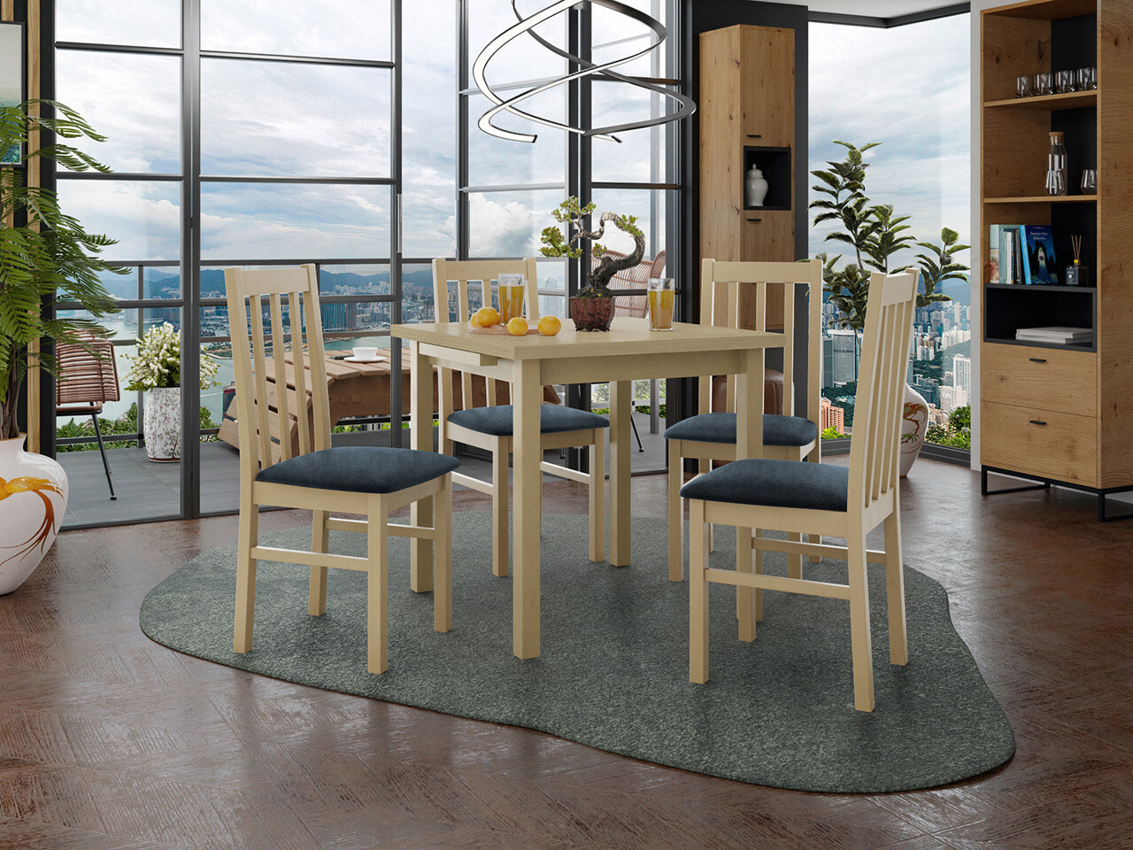 Trpezarijski set Victorville 319 (Sonoma hrast)