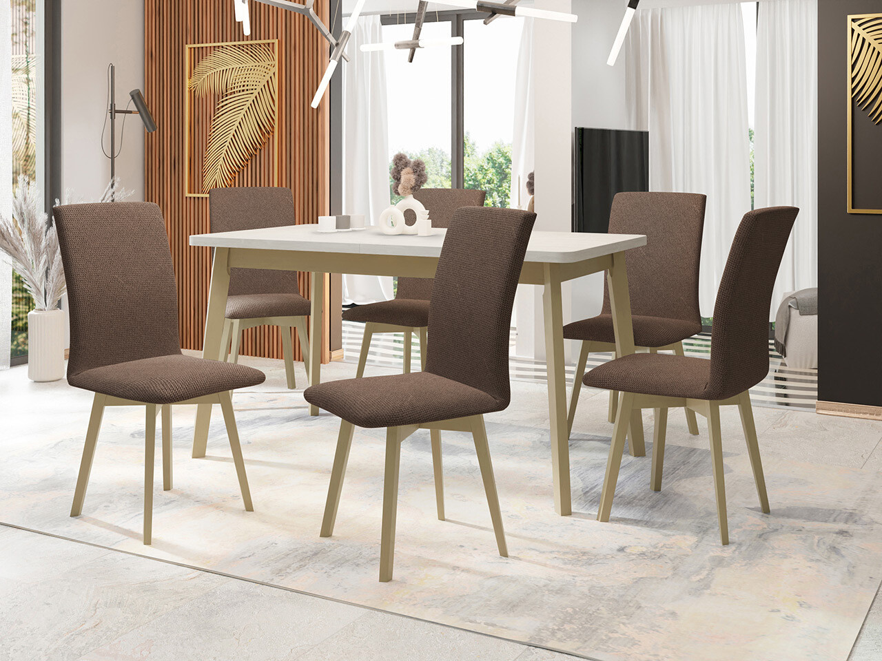 Trpezarijski set Victorville 323 (Sonoma hrast)