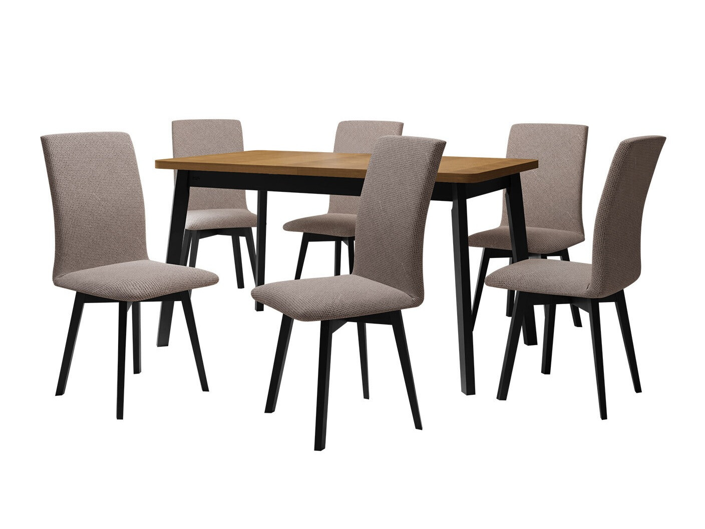 Trpezarijski set Victorville 324 (Crno)