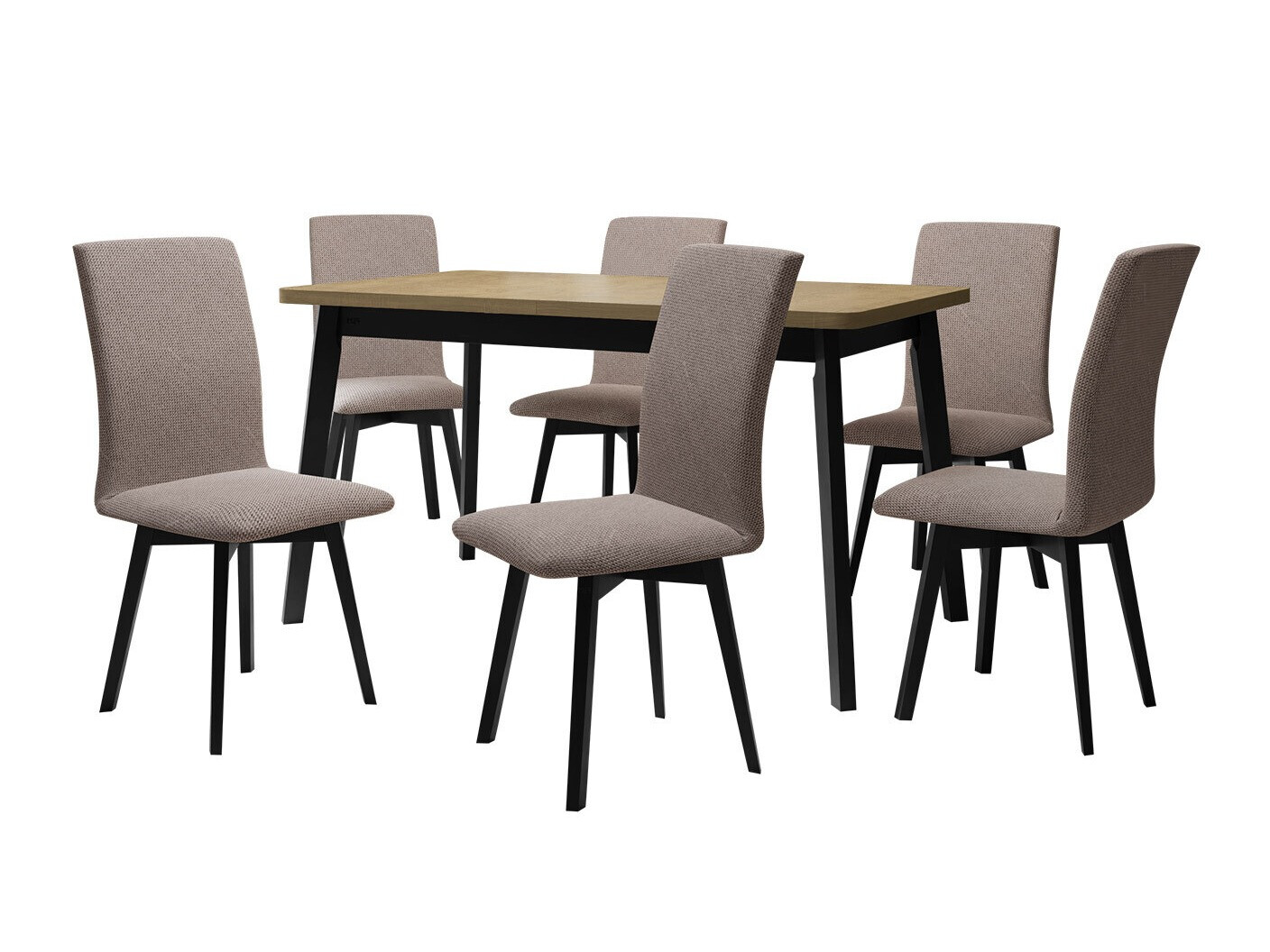 Trpezarijski set Victorville 325 (Crno)