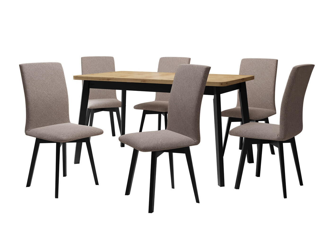 Trpezarijski set Victorville 326 (Crno)