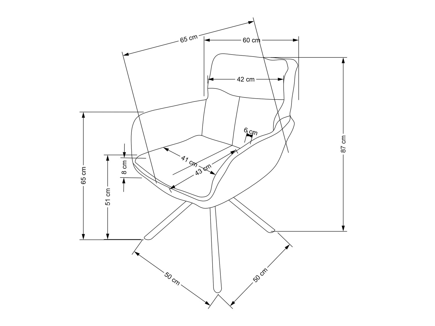 Stolica Houston 1564 (Sivo)