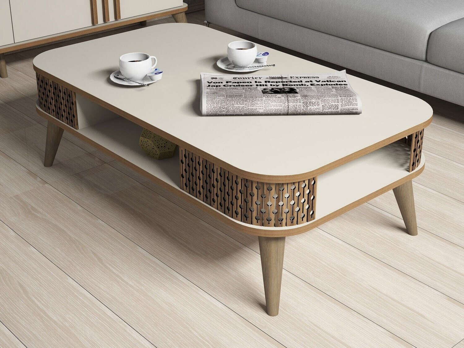 Set za dnevnu sobu Kailua 385 (Krem)