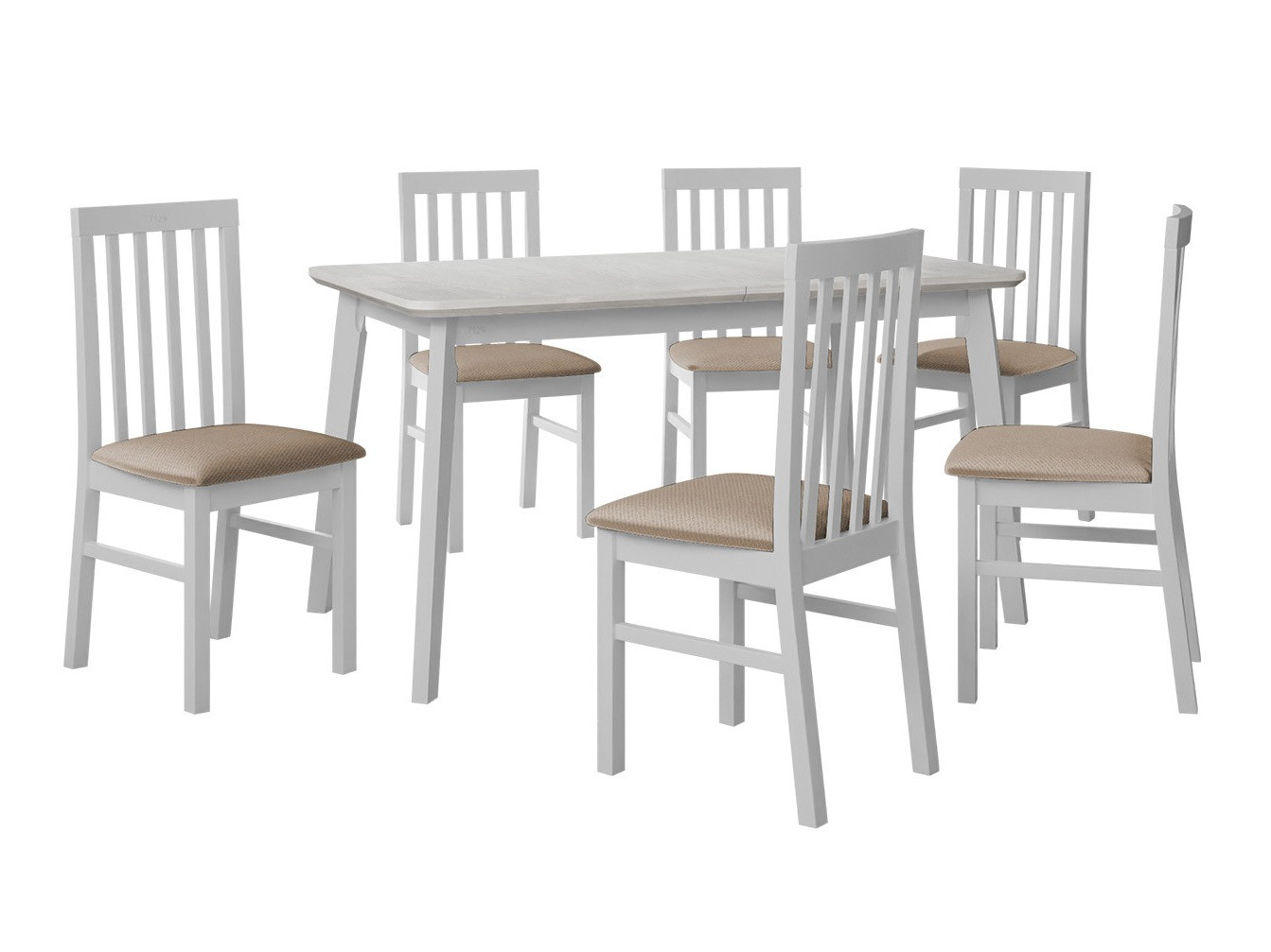 Trpezarijski set Victorville 267 (Belo)