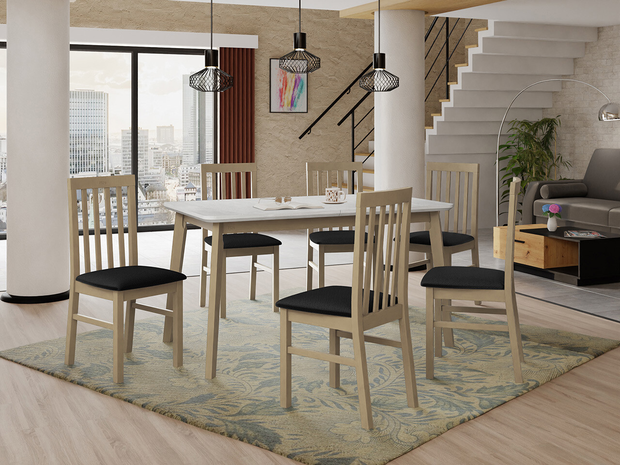 Trpezarijski set Victorville 267 (Sonoma hrast)