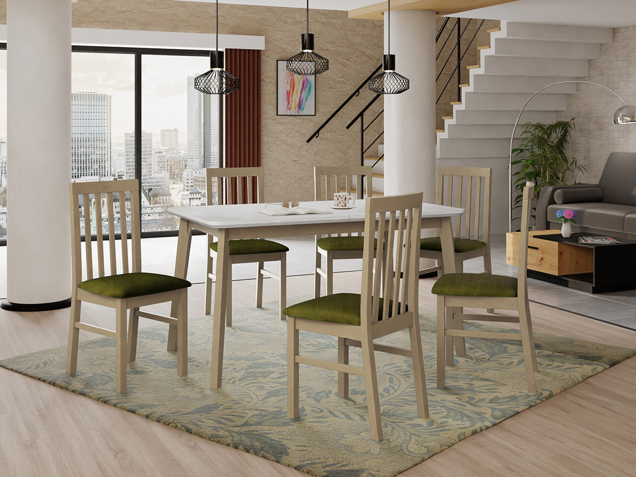 Trpezarijski set Victorville 267 (Sonoma hrast)