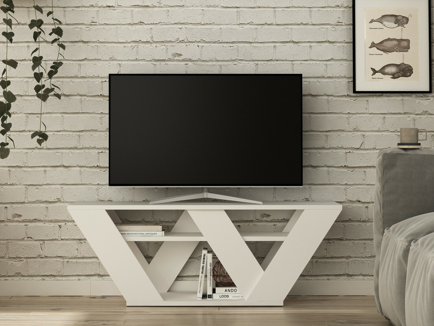 TV komoda Kailua 457 (Belo)