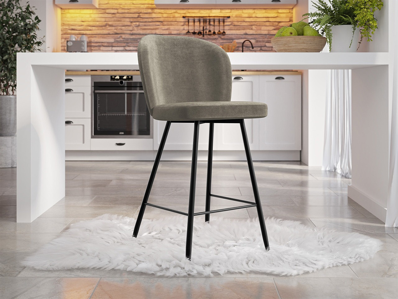 Barska stolica Jackson 101 (Crno + Magic Velvet 2209)