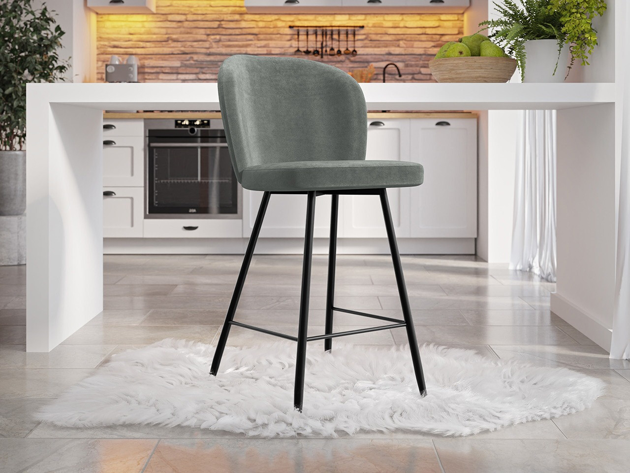 Barska stolica Jackson 101 (Crno + Magic Velvet 2217)