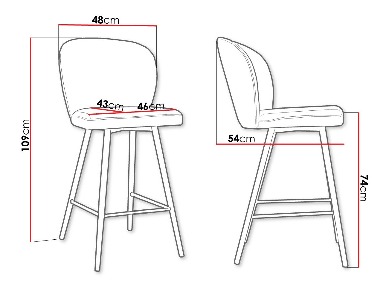 Barska stolica Jackson 101 (Crno + Magic Velvet 2219)