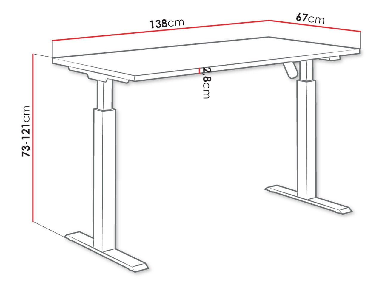 Sto sa podesivom visinom Tucson 171 (Zanatski hrast + Mat crna)