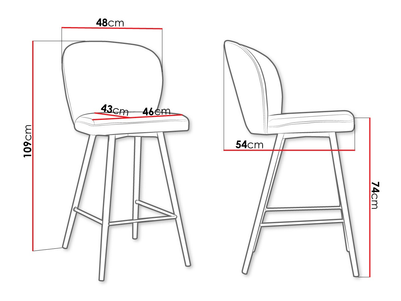 Barska stolica Jackson 101 (Crno + Magic Velvet 2216)