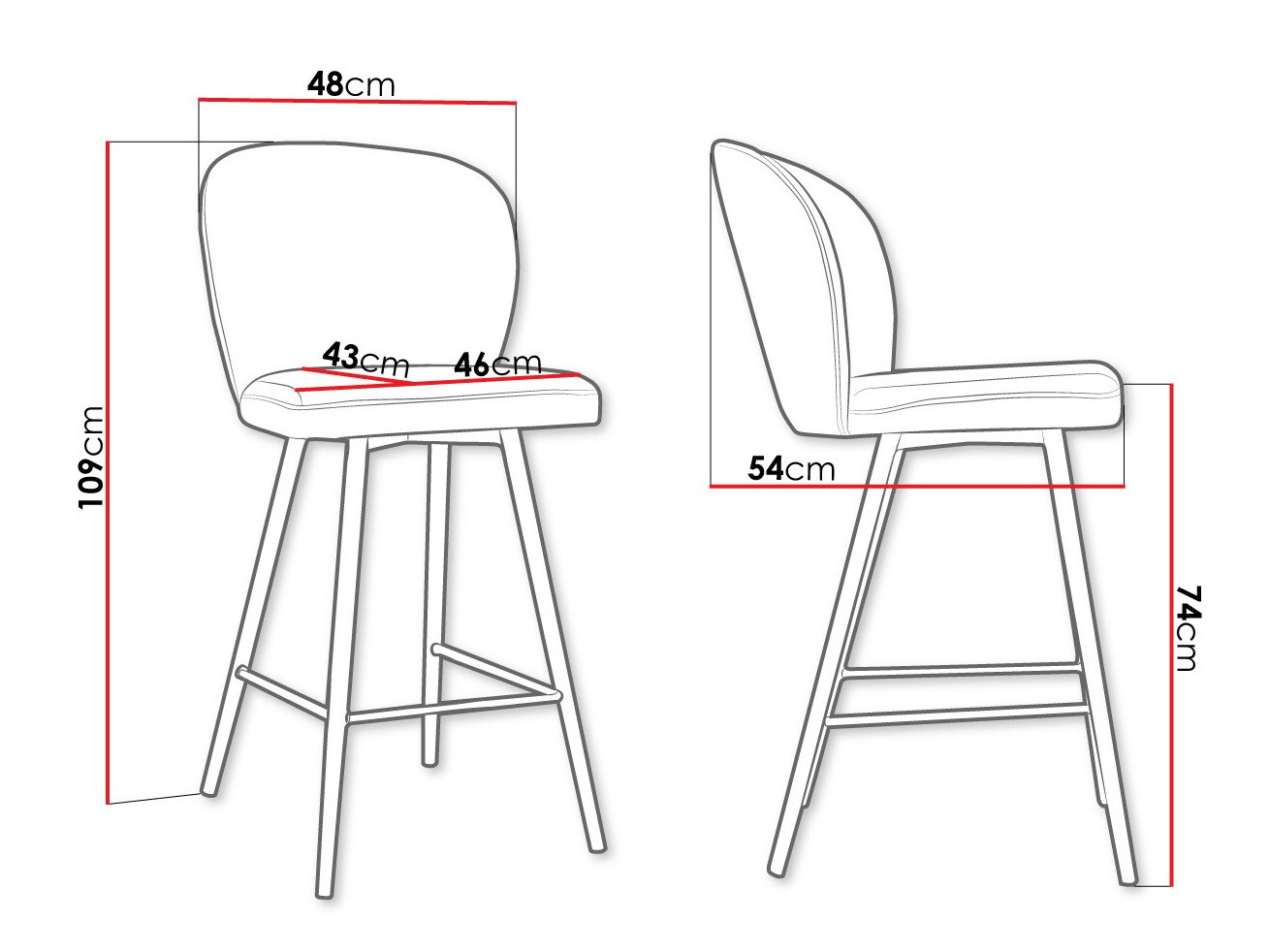 Barska stolica Jackson 101 (Crno + Magic Velvet 2225)