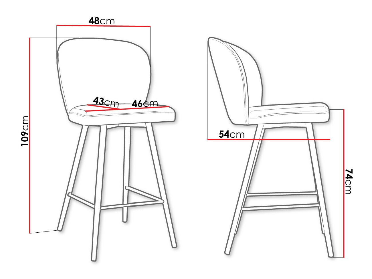 Barska stolica Jackson 101 (Crno + Magic Velvet 2240)