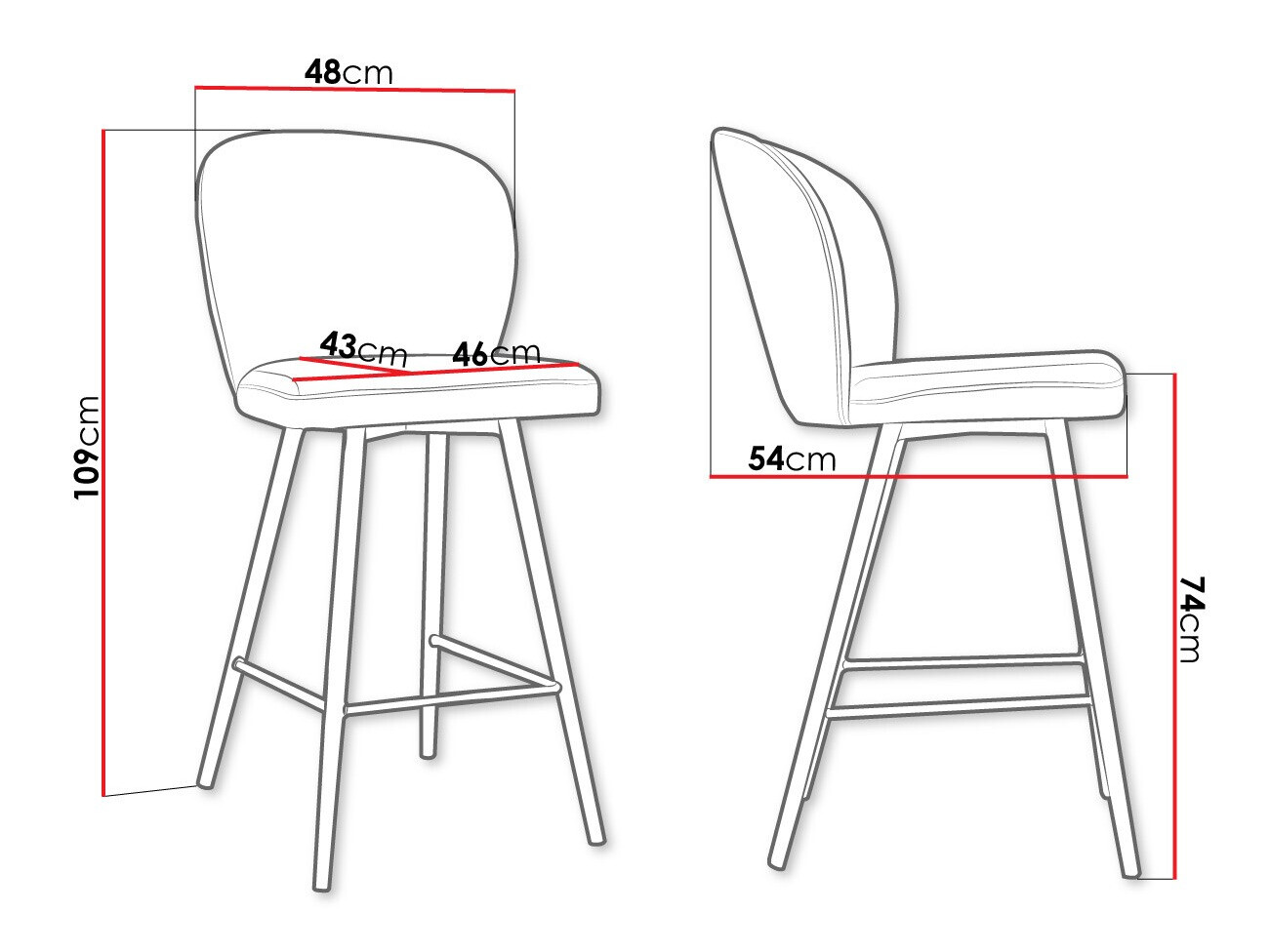 Barska stolica Jackson 101 (Crno + Magic Velvet 2250)