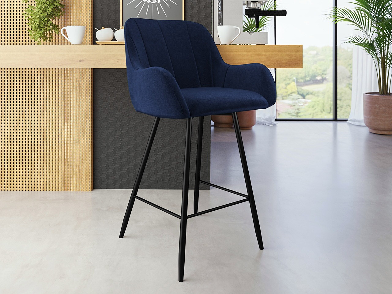 Barska stolica Jackson 102 (Crno + Magic Velvet 2216)