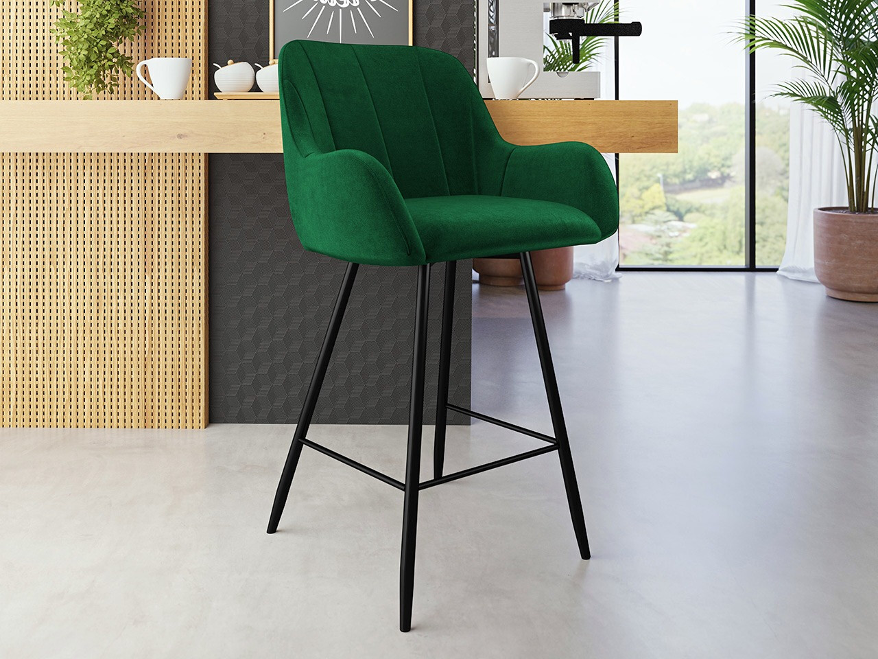 Barska stolica Jackson 102 (Crno + Magic Velvet 2225)