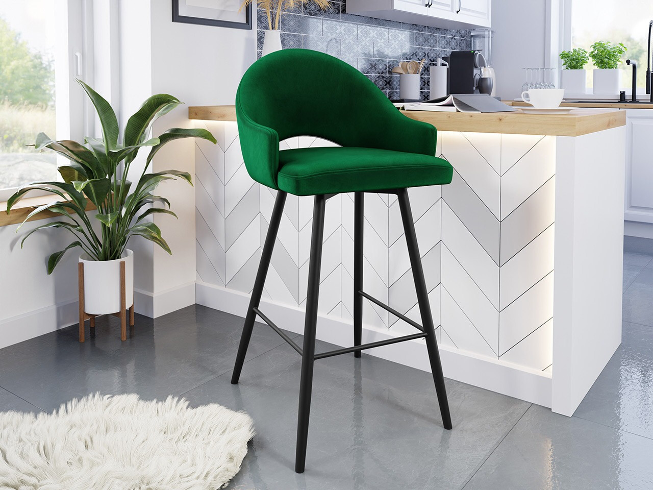 Barska stolica Jackson 103 (Crno + Magic Velvet 2225)