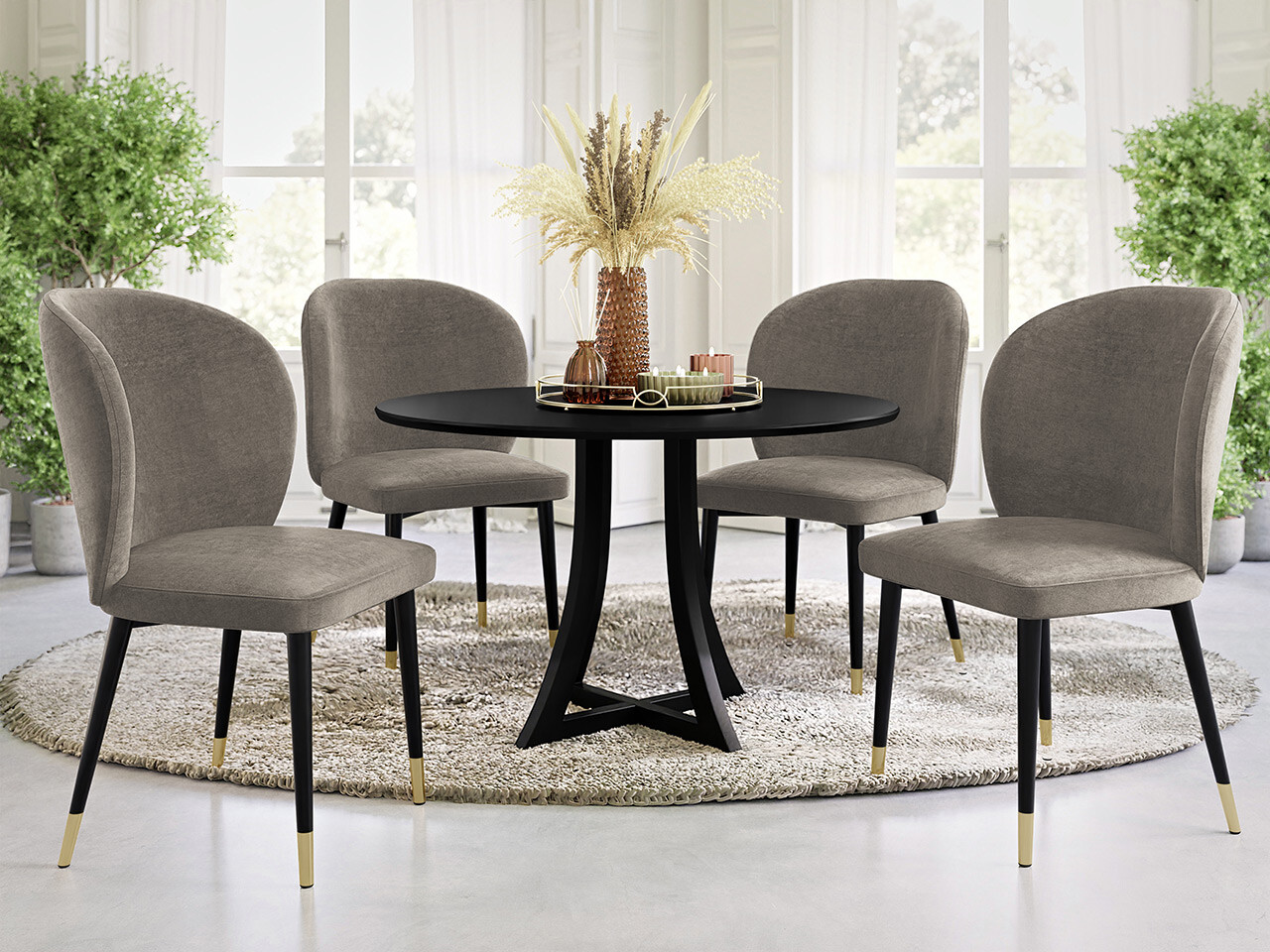 Stolica Jackson 104 (Crno + Magic Velvet 2209)