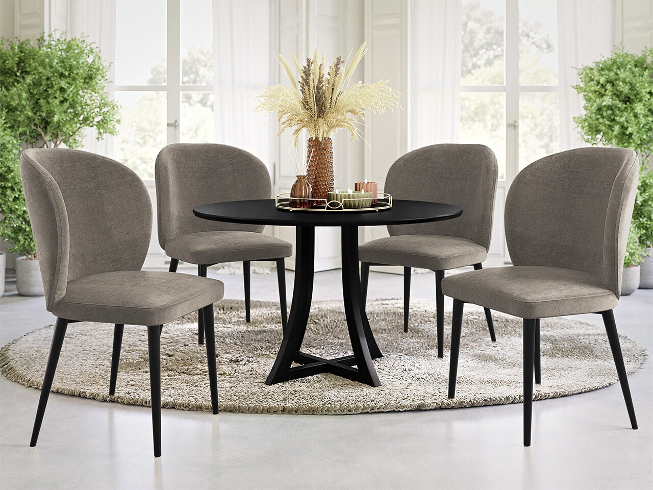 Stolica Jackson 104 (Crno + Magic Velvet 2209)