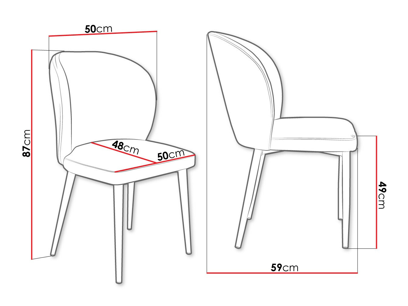 Stolica Jackson 104 (Crno + Magic Velvet 2209)