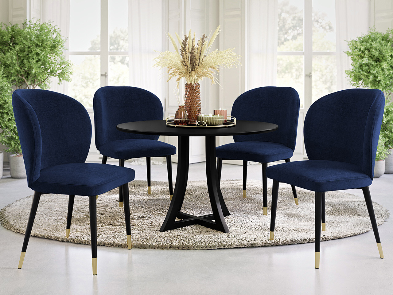 Stolica Jackson 104 (Crno + Magic Velvet 2216)