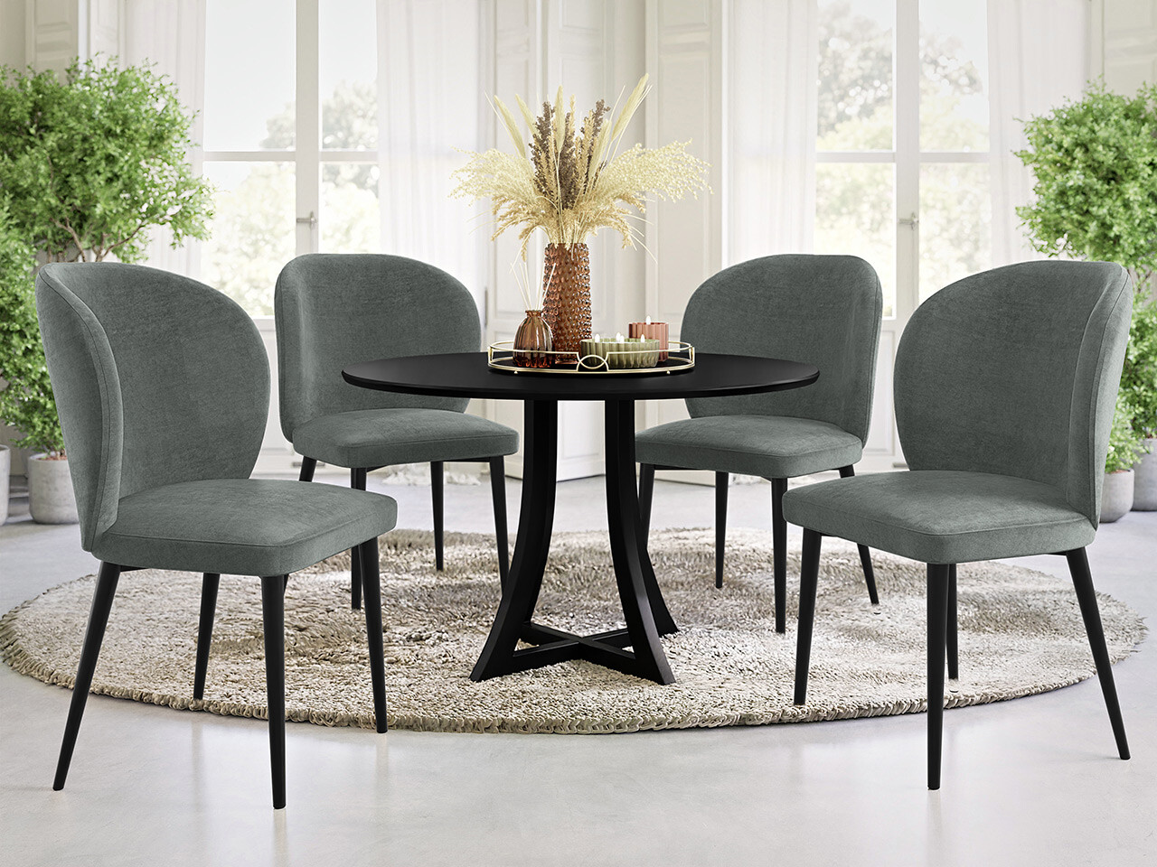 Stolica Jackson 104 (Crno + Magic Velvet 2217)