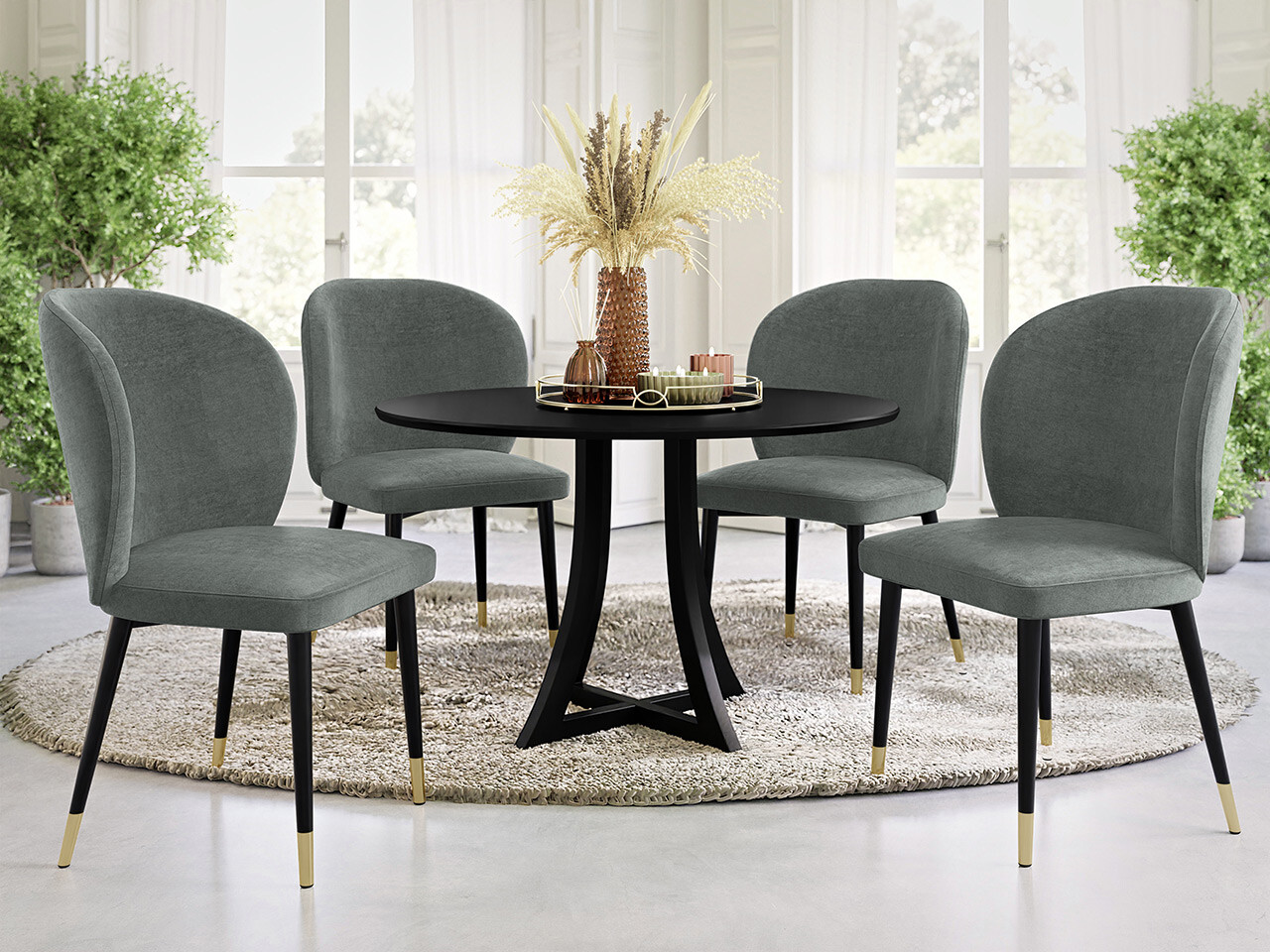 Stolica Jackson 104 (Crno + Magic Velvet 2217)