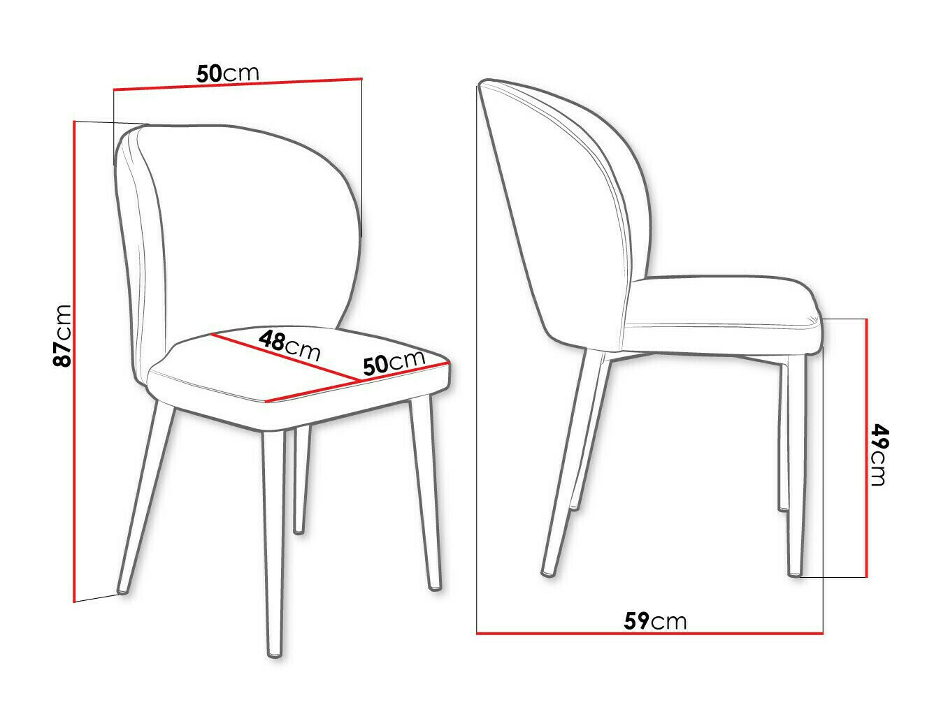 Stolica Jackson 104 (Crno + Magic Velvet 2217)