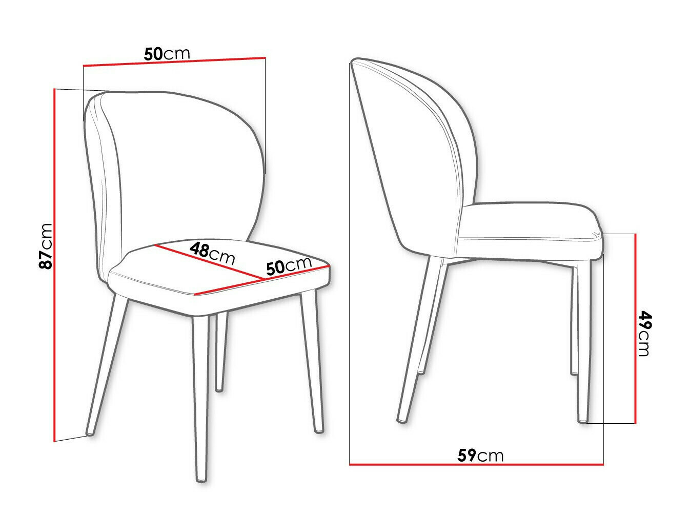 Stolica Jackson 104 (Crno + Magic Velvet 2219)