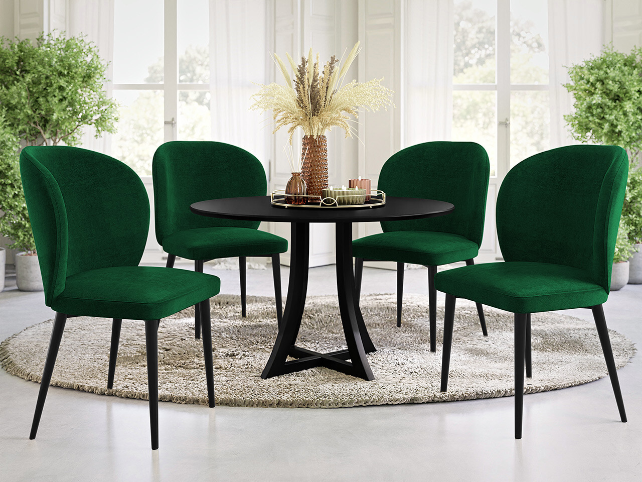 Stolica Jackson 104 (Crno + Magic Velvet 2225)