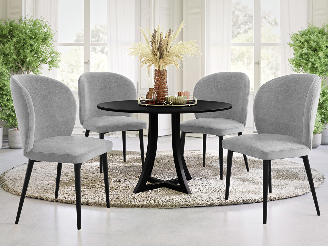 Stolica Jackson 104 (Crno + Magic Velvet 2240)