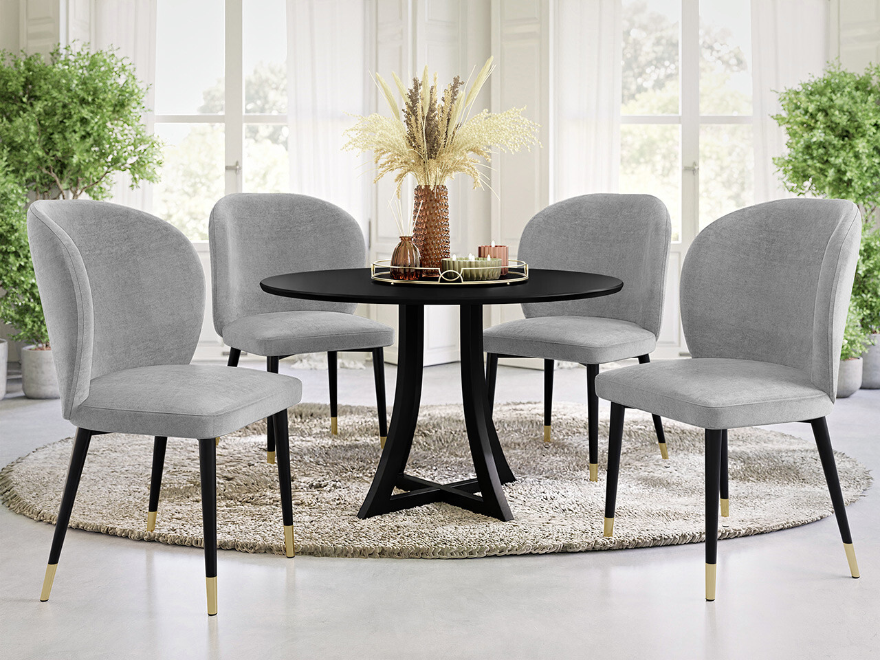 Stolica Jackson 104 (Crno + Magic Velvet 2240)