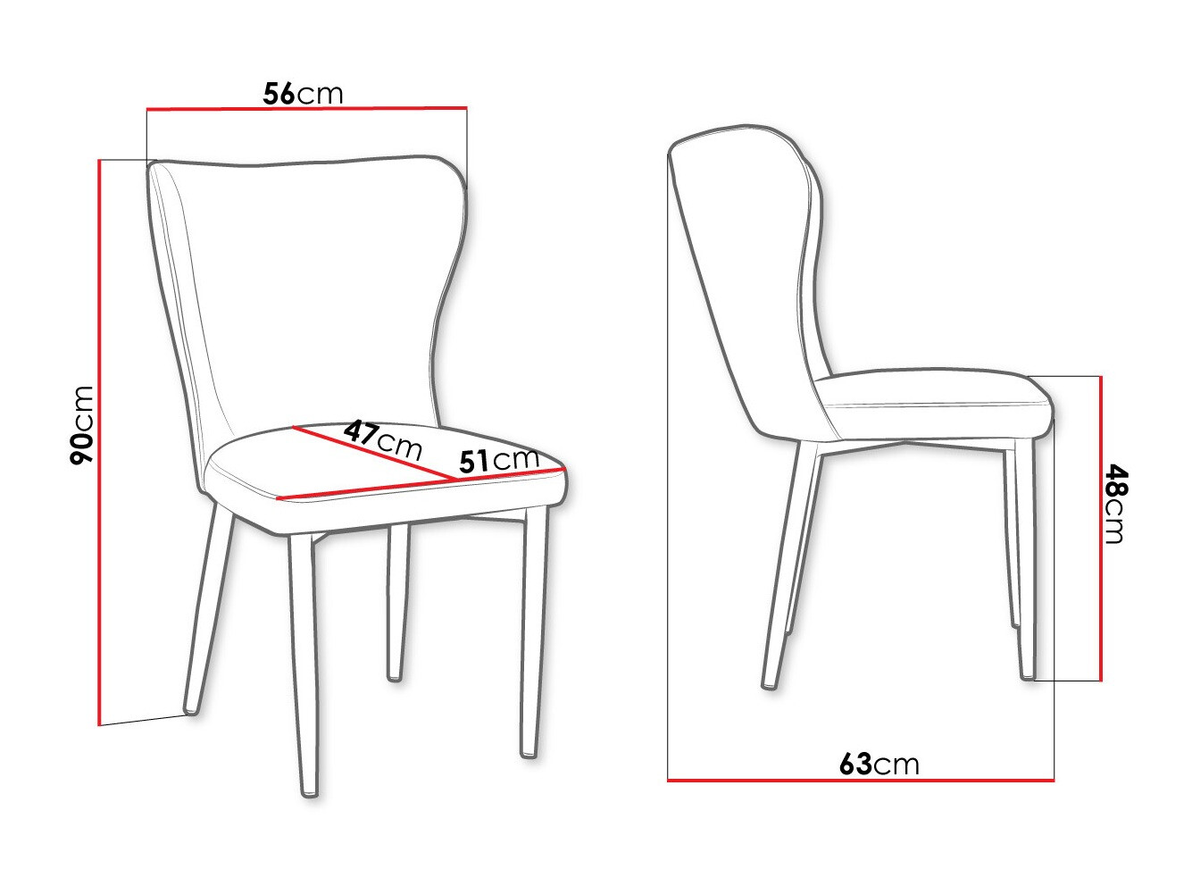 Stolica Jackson 105 (Crno + Magic Velvet 2209)