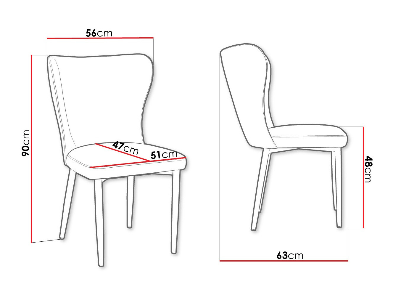Stolica Jackson 105 (Crno + Magic Velvet 2217)