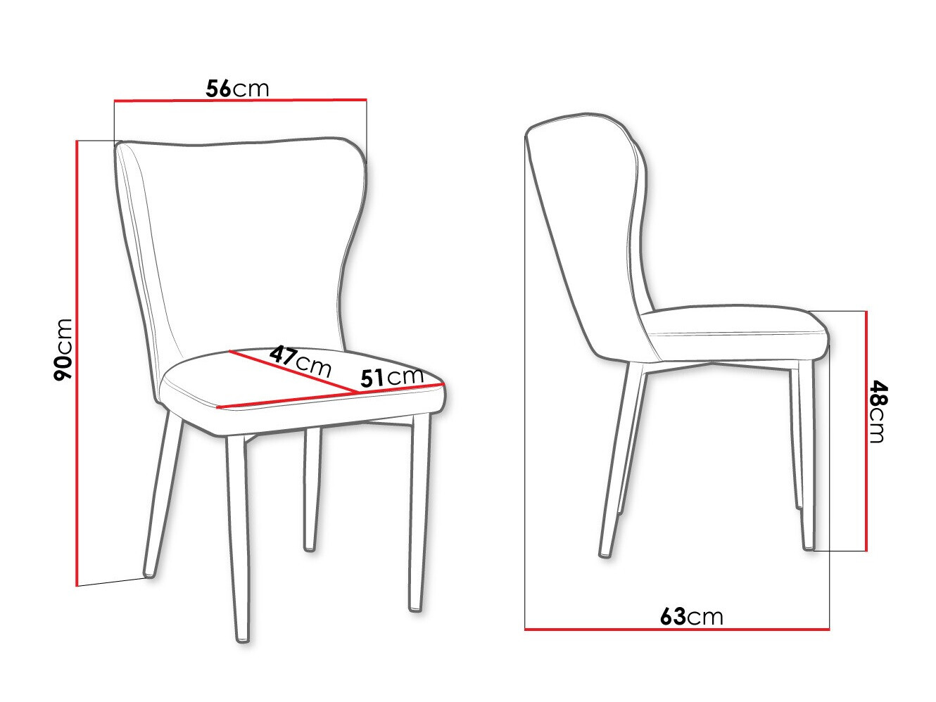 Stolica Jackson 105 (Crno + Magic Velvet 2250)
