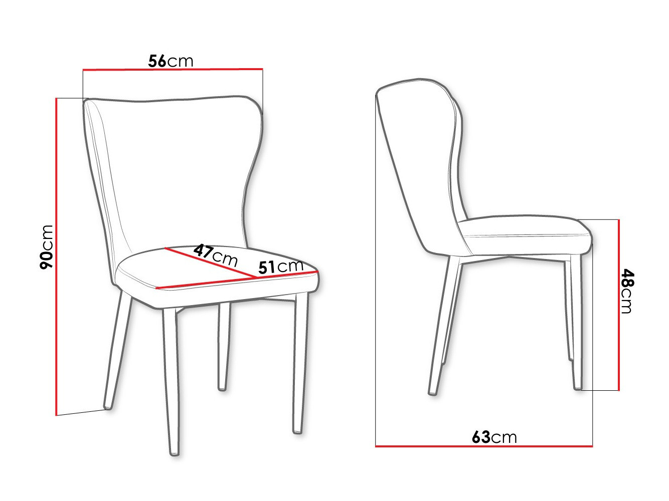 Stolica Jackson 105 (Crno + Magic Velvet 2258)