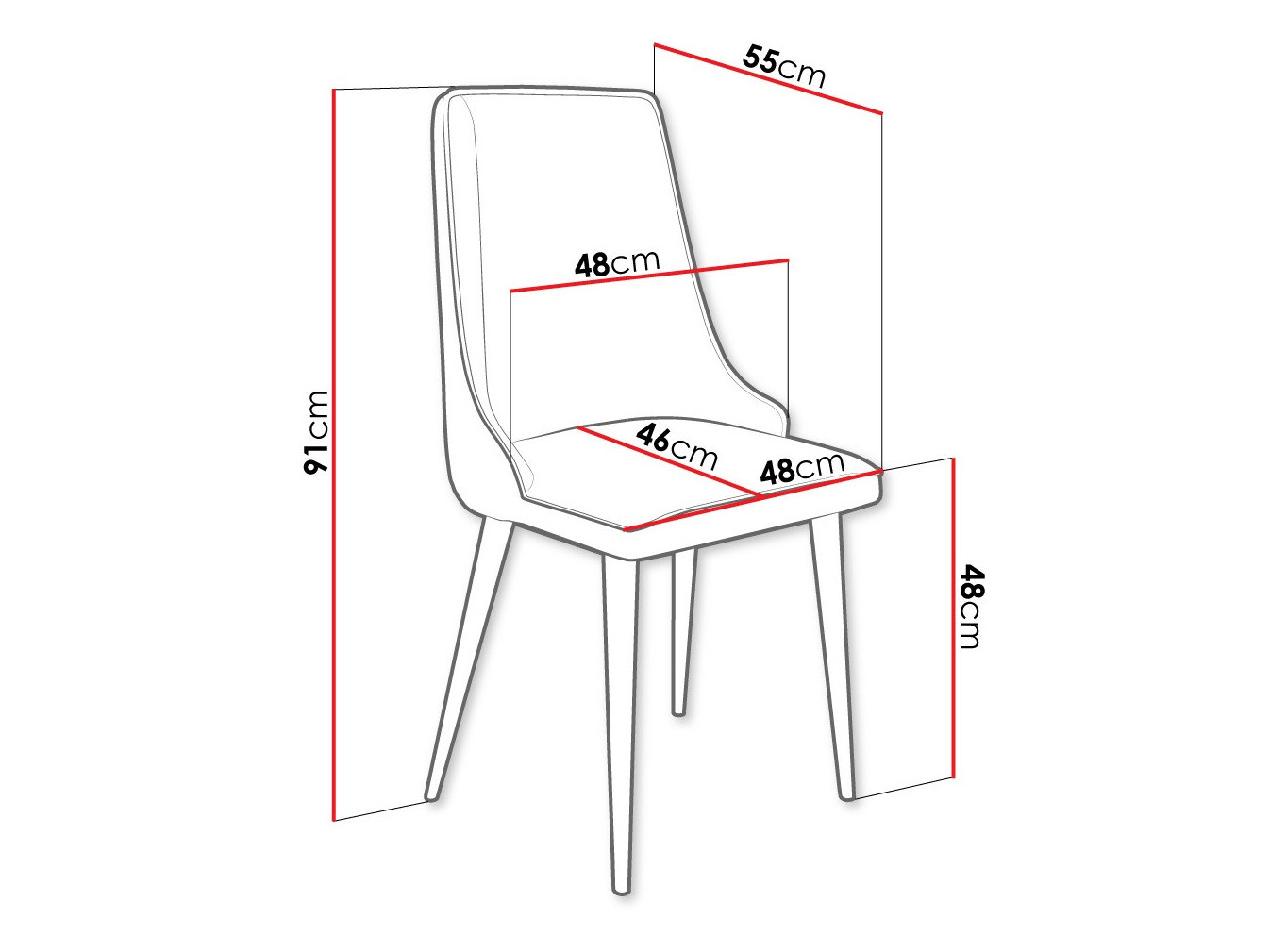 Stolica Jackson 106 (Crno + Magic Velvet 2209)