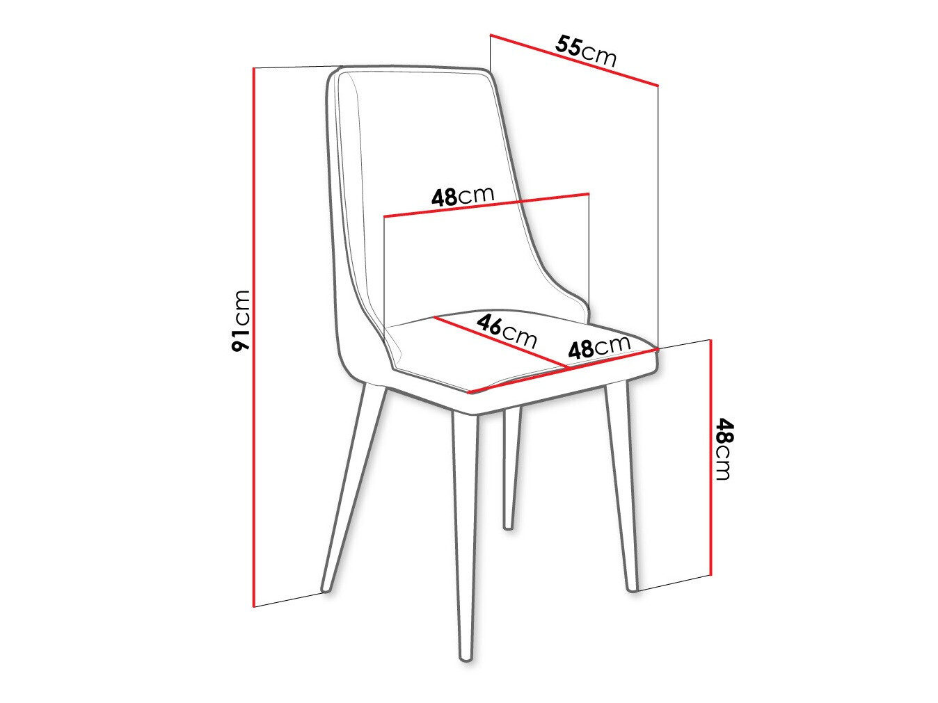 Stolica Jackson 106 (Crno + Magic Velvet 2225)