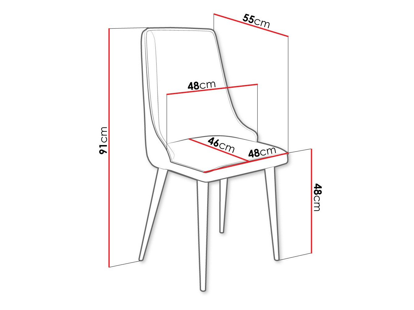 Stolica Jackson 106 (Crno + Magic Velvet 2240)