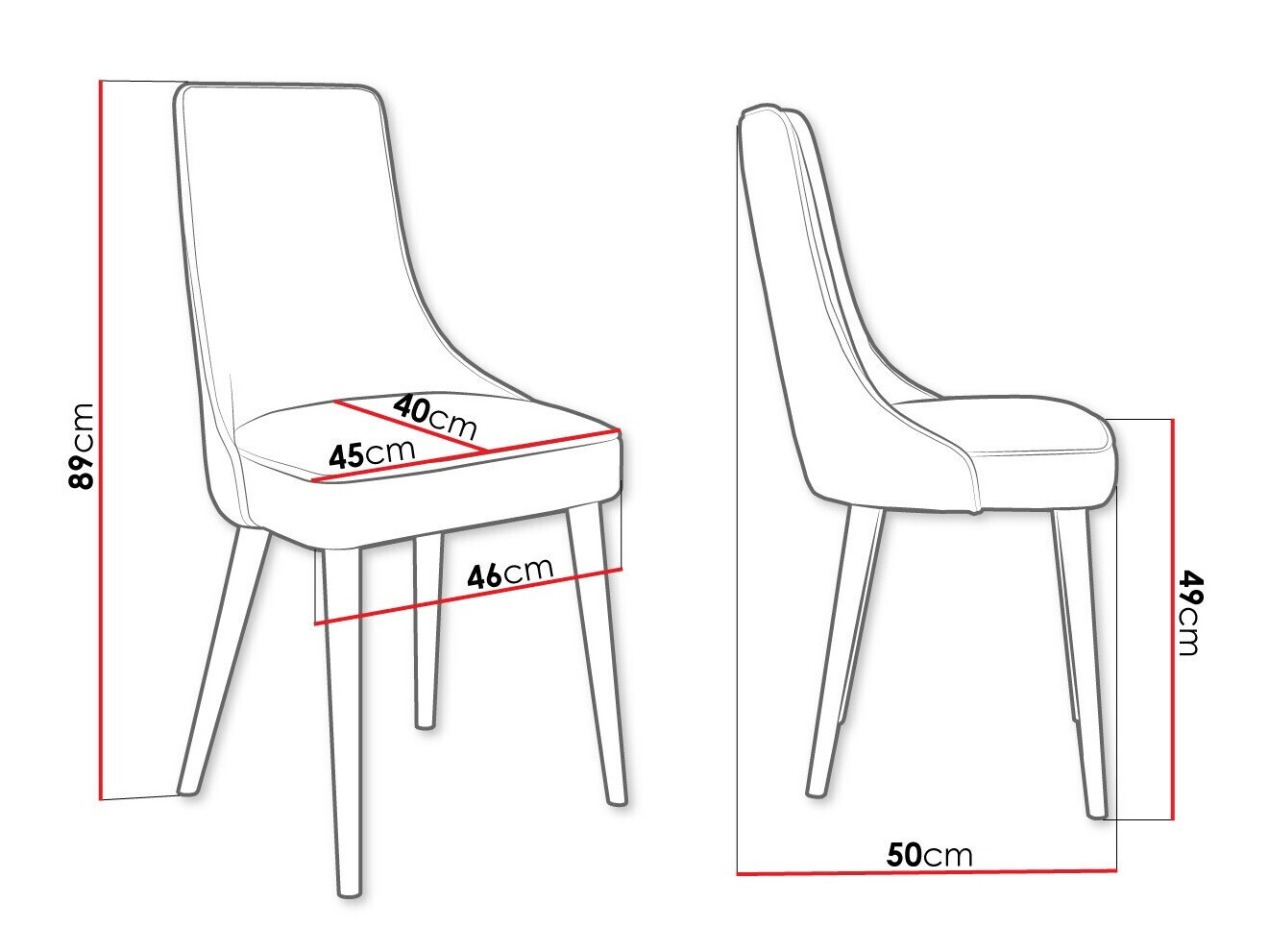 Stolica Jackson 107 (Crno + Magic Velvet 2209)