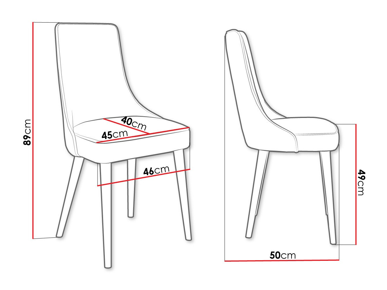 Stolica Jackson 107 (Crno + Magic Velvet 2209)