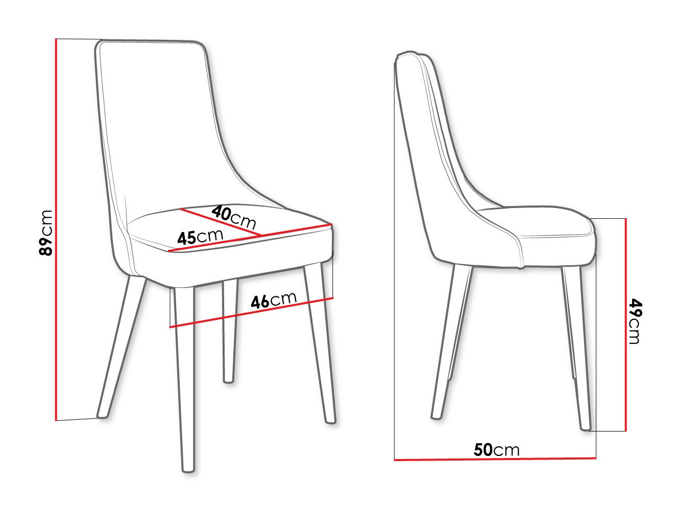 Stolica Jackson 107 (Crno + Magic Velvet 2216)