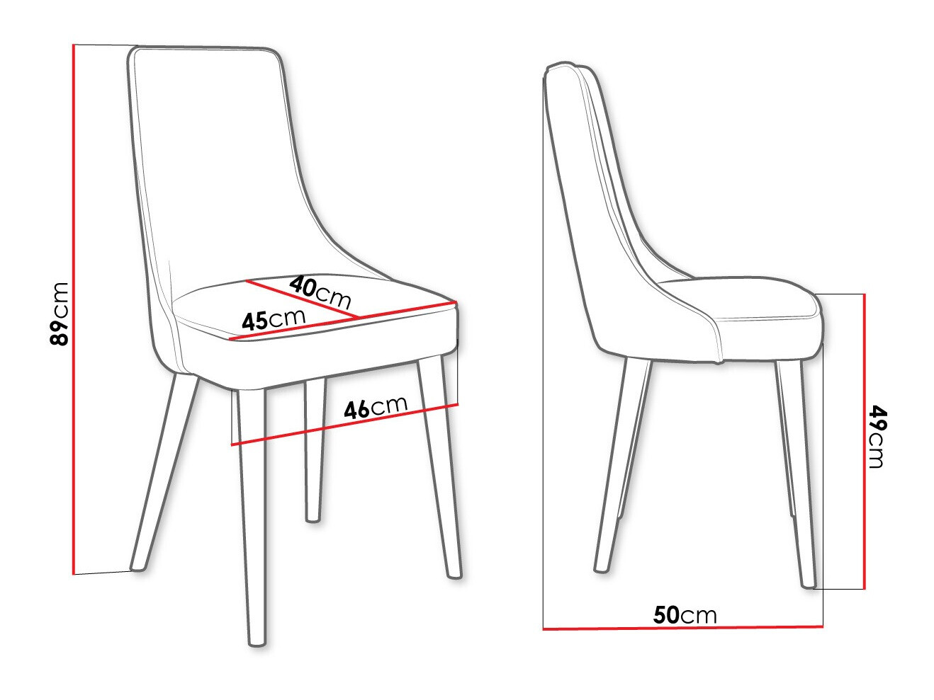 Stolica Jackson 107 (Crno + Magic Velvet 2217)